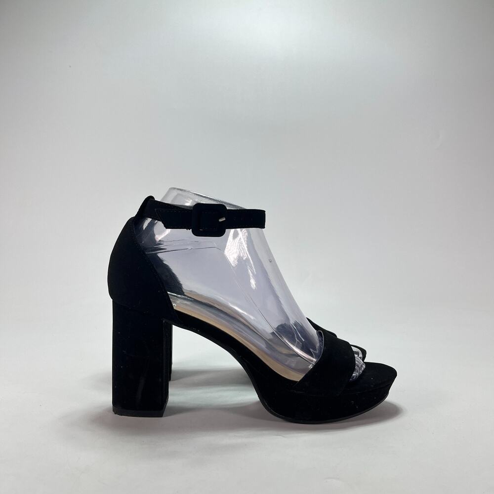 CL by Chinese Laundry Jody Black Platform Block Heel Sandals Women's Size 5.5